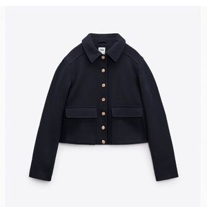 Zara gold button soft jacket